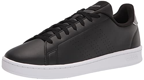 adidas Men's Advantage Racquetball Shoe, Black/Black/Grey, 10