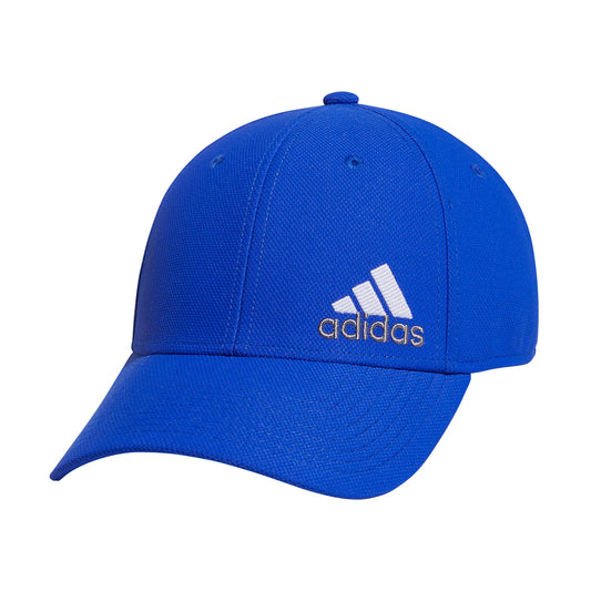 adidas Men's Release 3 Structured Stretch Fit Cap, Lucid Blue/Grey/White, Large-X-Large